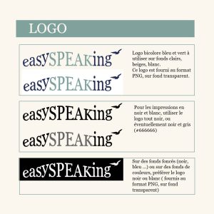 Déclinaison du logo Easyspeaking