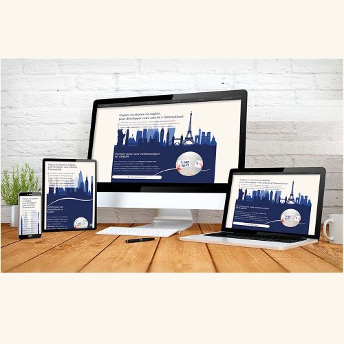 Illustration d'un site responsive, dont une même page s'adapte à tous les types d'écrans