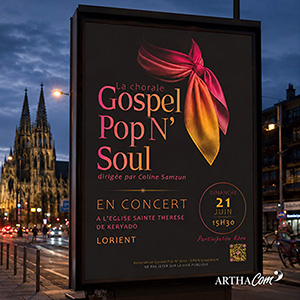 Affiche pour un concert Gospel
