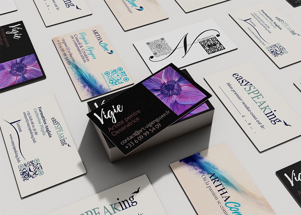 Cartes de visites créées par Arthacom